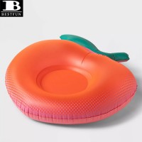 PVC inflatable jumbo peach pool floating durable vinyl fruit shaped beach water swimming lounge island floating toys for adults