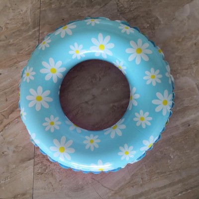 factory hot flowers inflatable swimming  rings for kids and adults with handle in sale