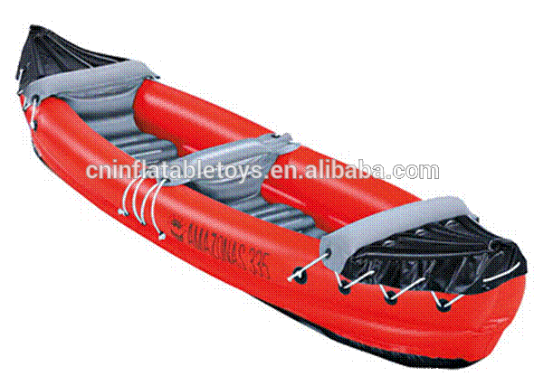 Factory plastic inflatable canoe , pontoon in any shape size