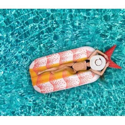 Inflatable lobster shrimp skin shape floating row Advertising water inflatable cushion