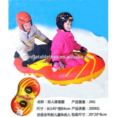 Factory double inflatable baby snow sled