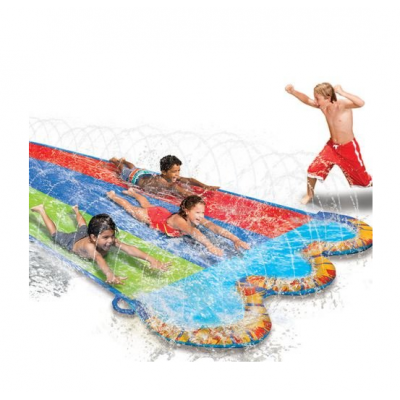 Factory kids water toys Slip N slide Splash , others Banzai Triple Racer Water 16 Feet Long, Slide