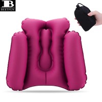 ultra-light inflatable lumbar support back pillow lumbar cushion chair back pillow for airplane hiking camping office